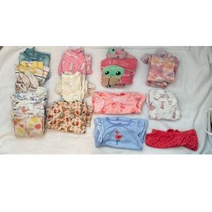 3T Toddler Girl Spring/Summer Pajama Bundle (13 pajamas)
